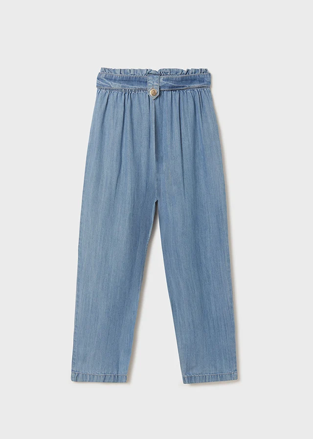 MAYORAL - Girl cropped pants with bow made of Tencel / Lyocell