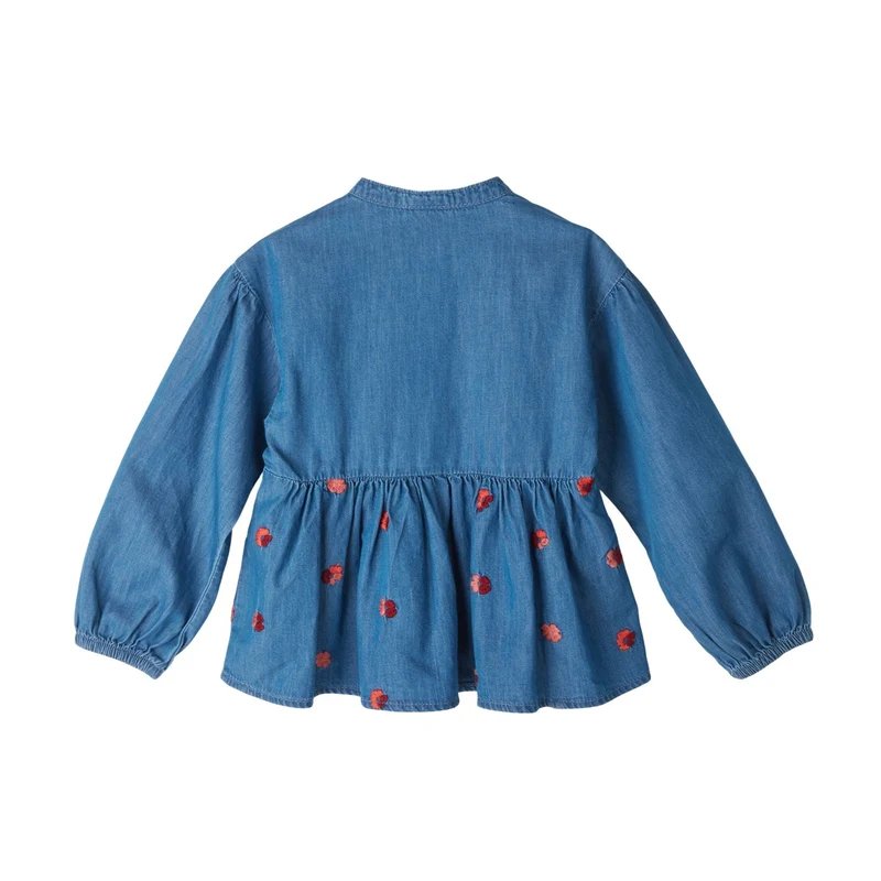 s.Oliver - Girls denim blouse with flounces