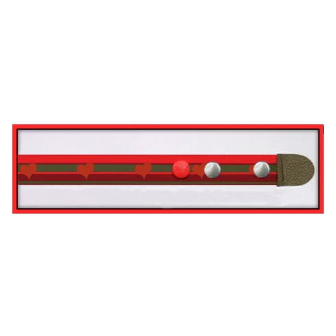 CLIP.HO - Belt ZSC red striped with hearts