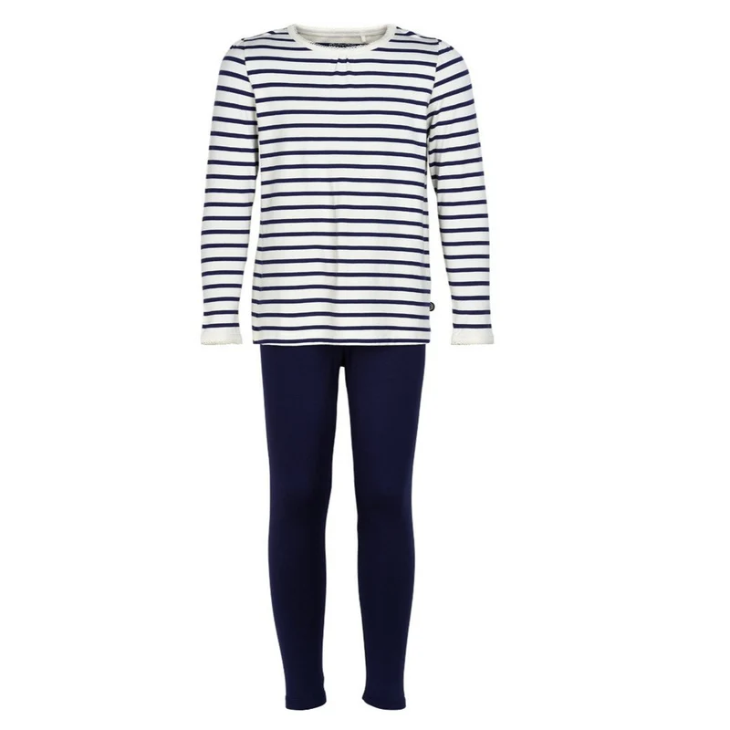 Minymo - Bamboo pajamas white blue