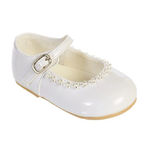 Patent leather shoes Lea light beige