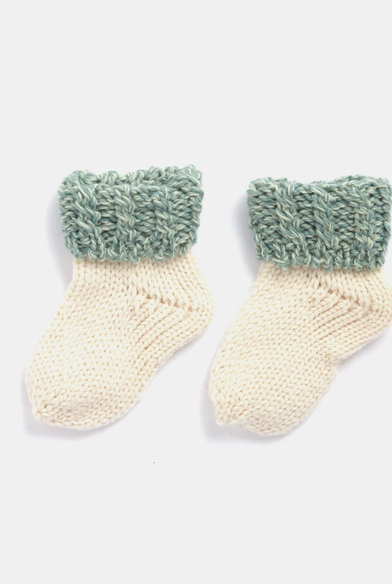 Trá Beag Baby Merino AranSock - Seafoam