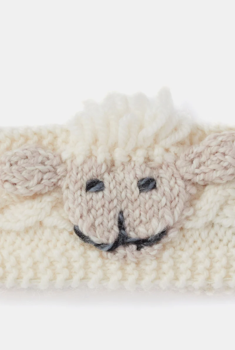 Shepley Baby Aran Wool Headband - Cream