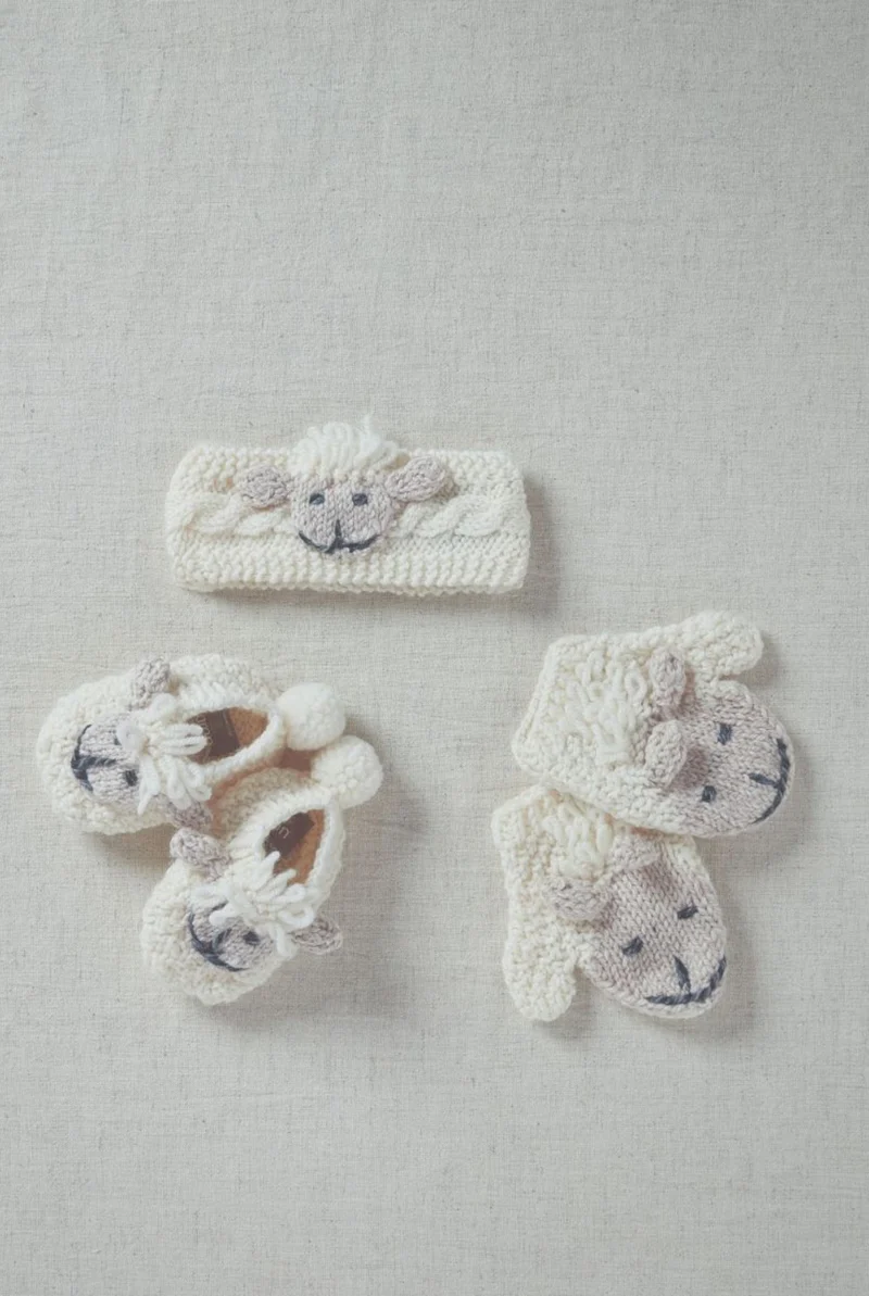 Shepley Baby Aran Wool Headband - Cream