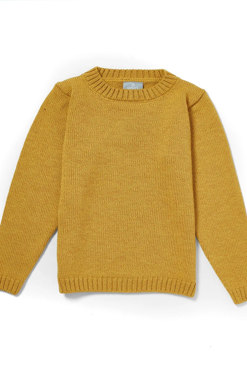Aoife Supersoft Merino Crewneck Sweater - Yellow