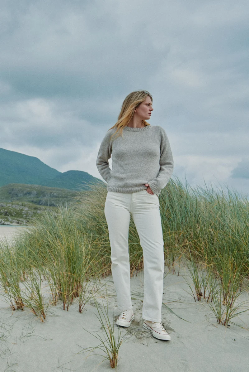 Aoife Supersoft Merino Crewneck Sweater - Oat
