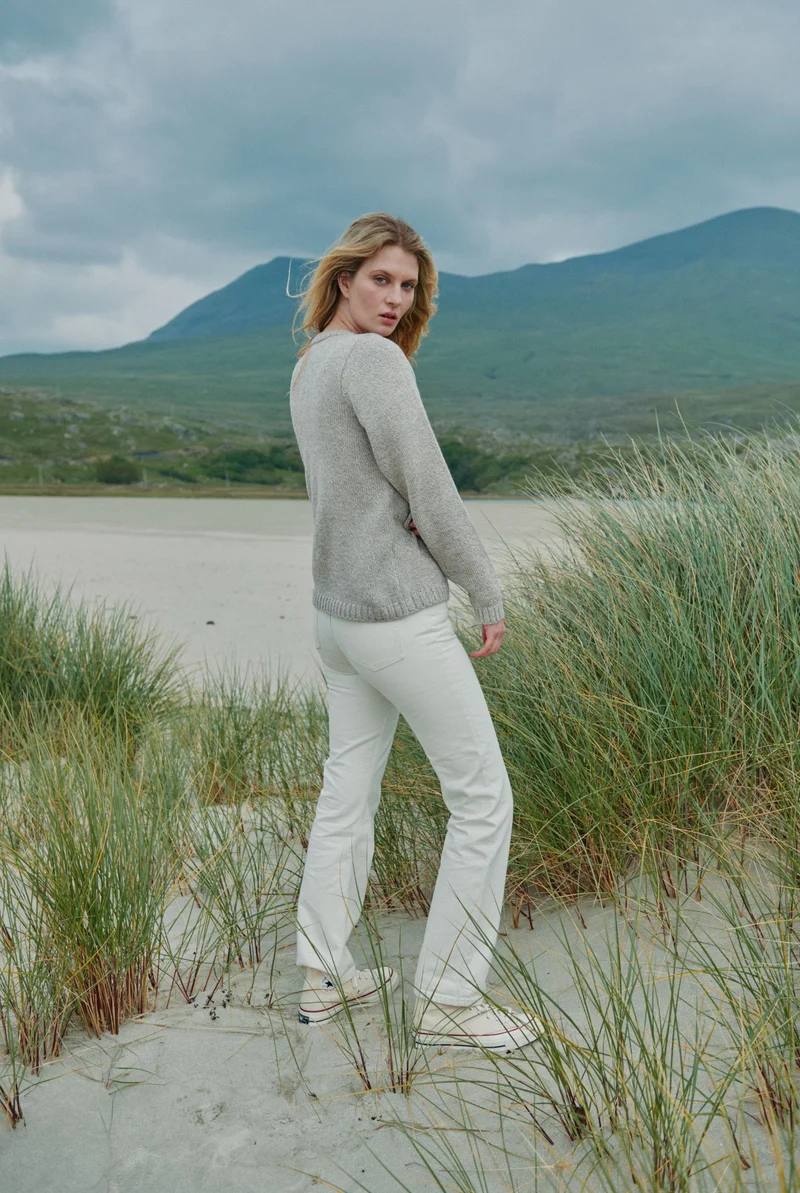 Aoife Supersoft Merino Crewneck Sweater - Oat