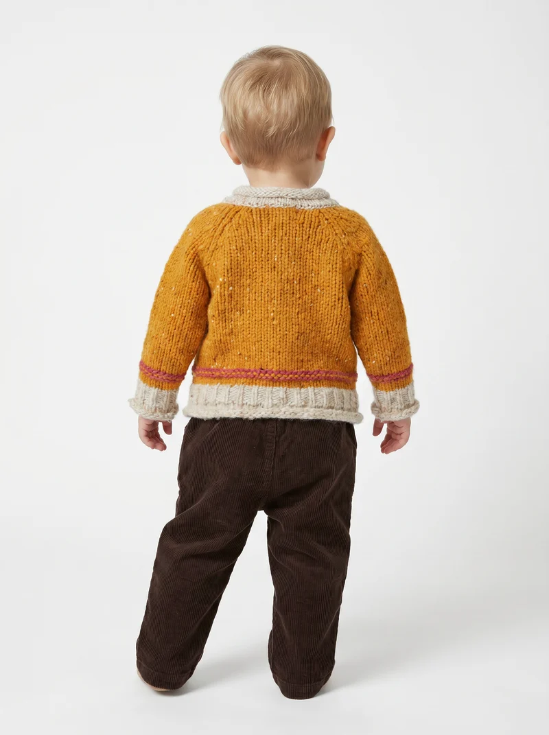 Réalta Baby Roll Neck Cardigan- Starlight