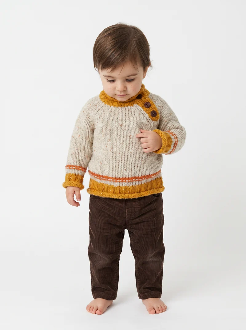 Gealach Baby Roll Neck Crew - Starbright