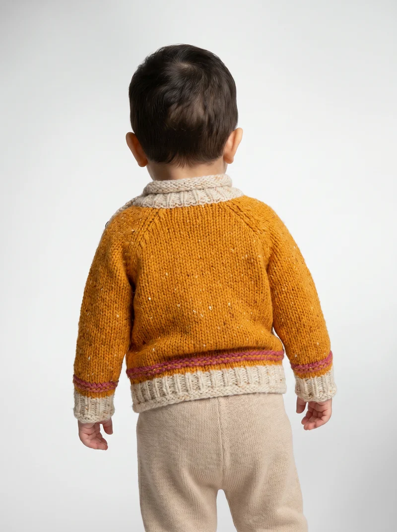 Gealach Baby Roll Neck Crew - Starlight