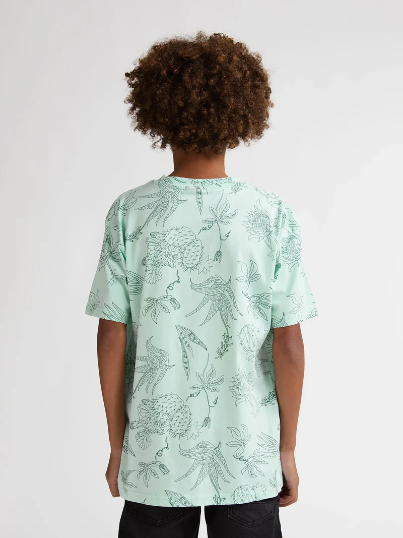 T-shirt met all-over print Agave