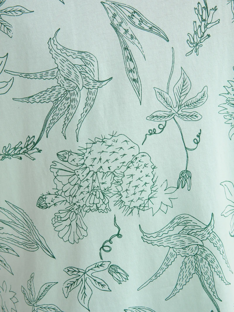 T-shirt met all-over print Agave