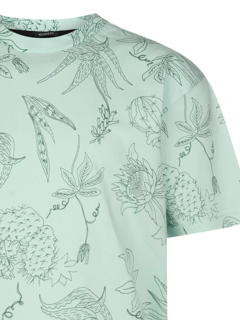 T-shirt met all-over print Agave