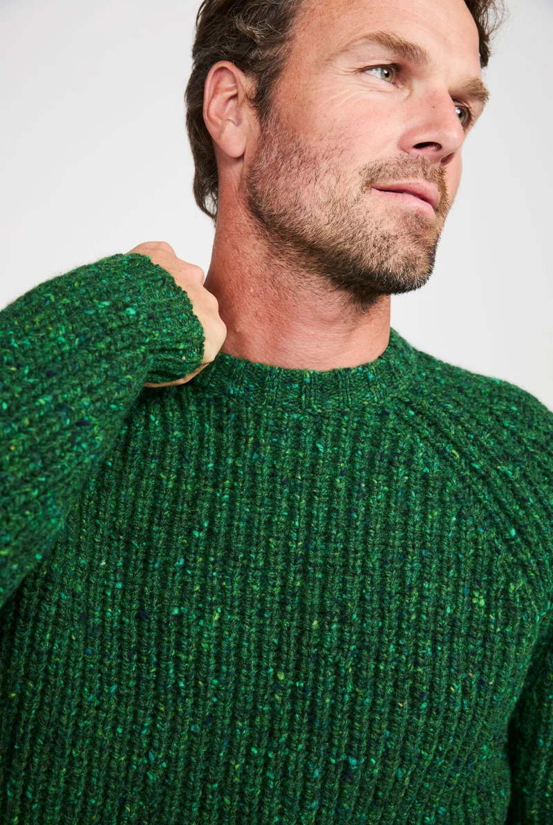 Killykeen Mens Fisherman Ribbed Crew - Green