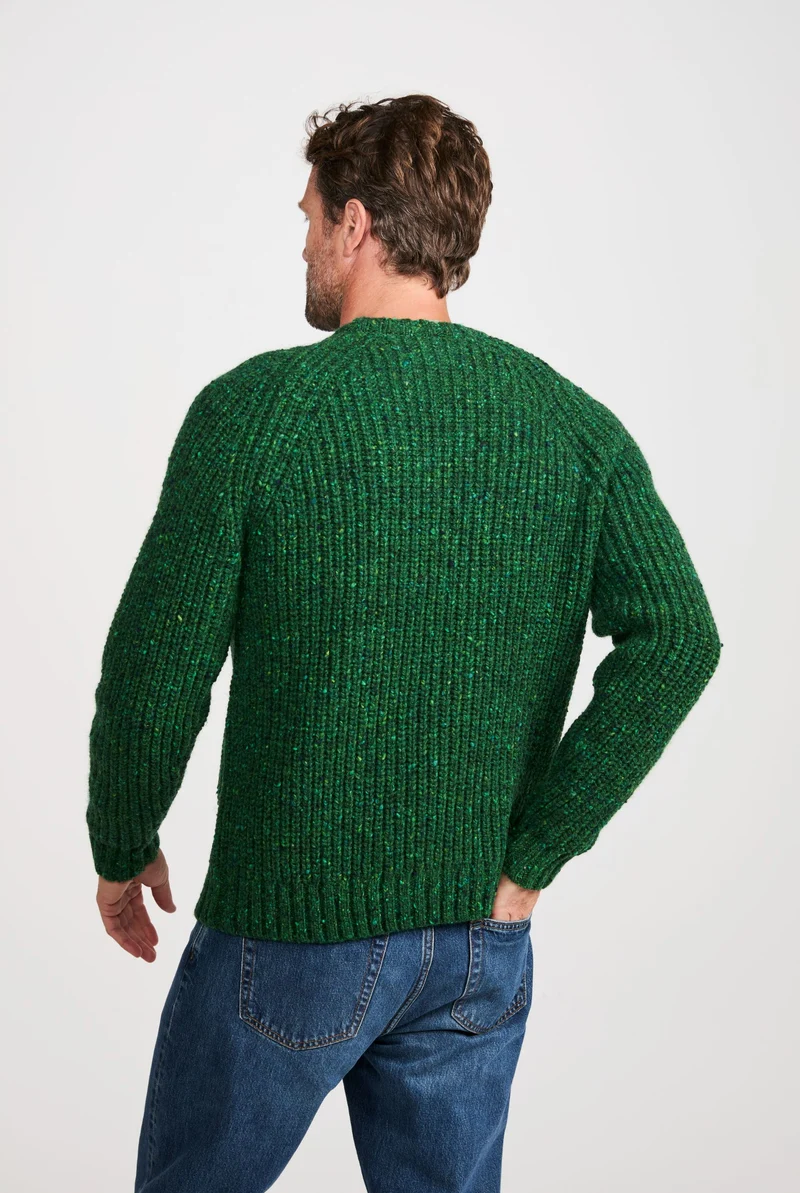 Killykeen Mens Fisherman Ribbed Crew - Green