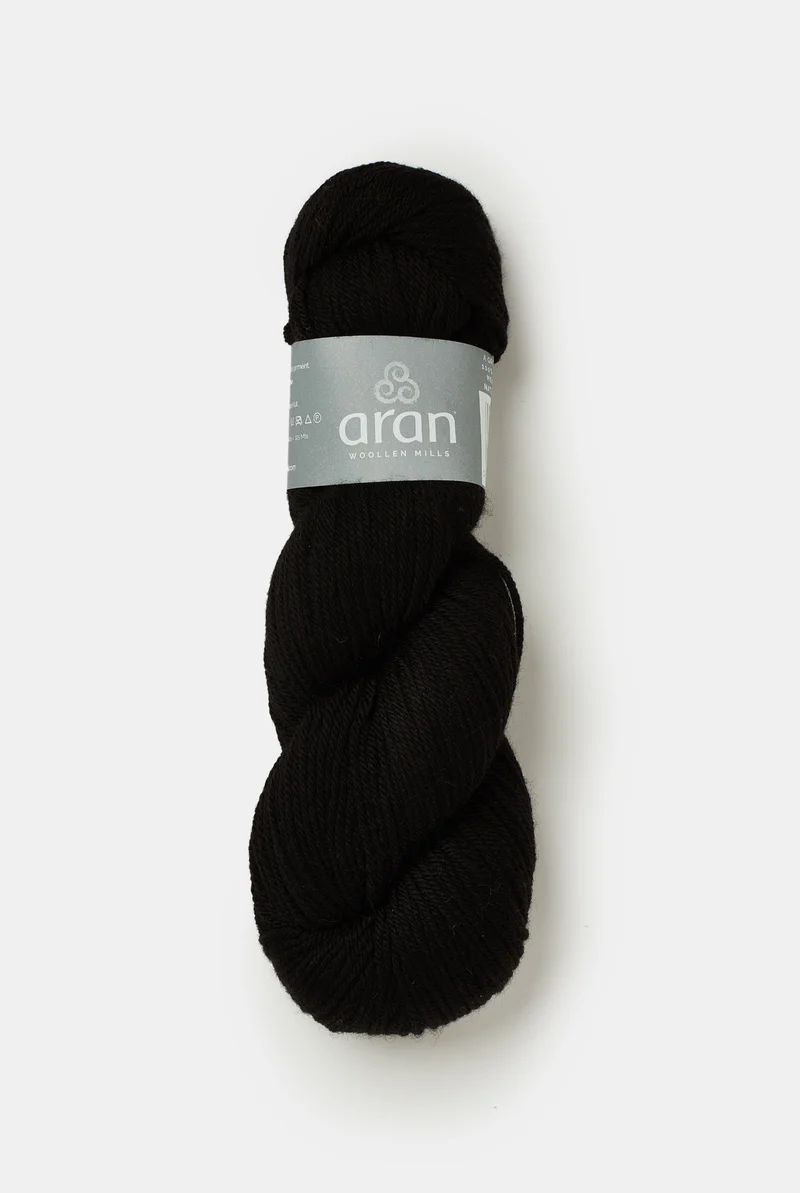 Supersoft Merino Aran Yarn - Black