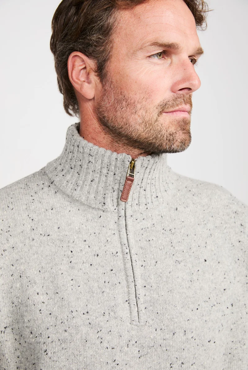 Belleek Troyer Mens Sweater - Light Grey
