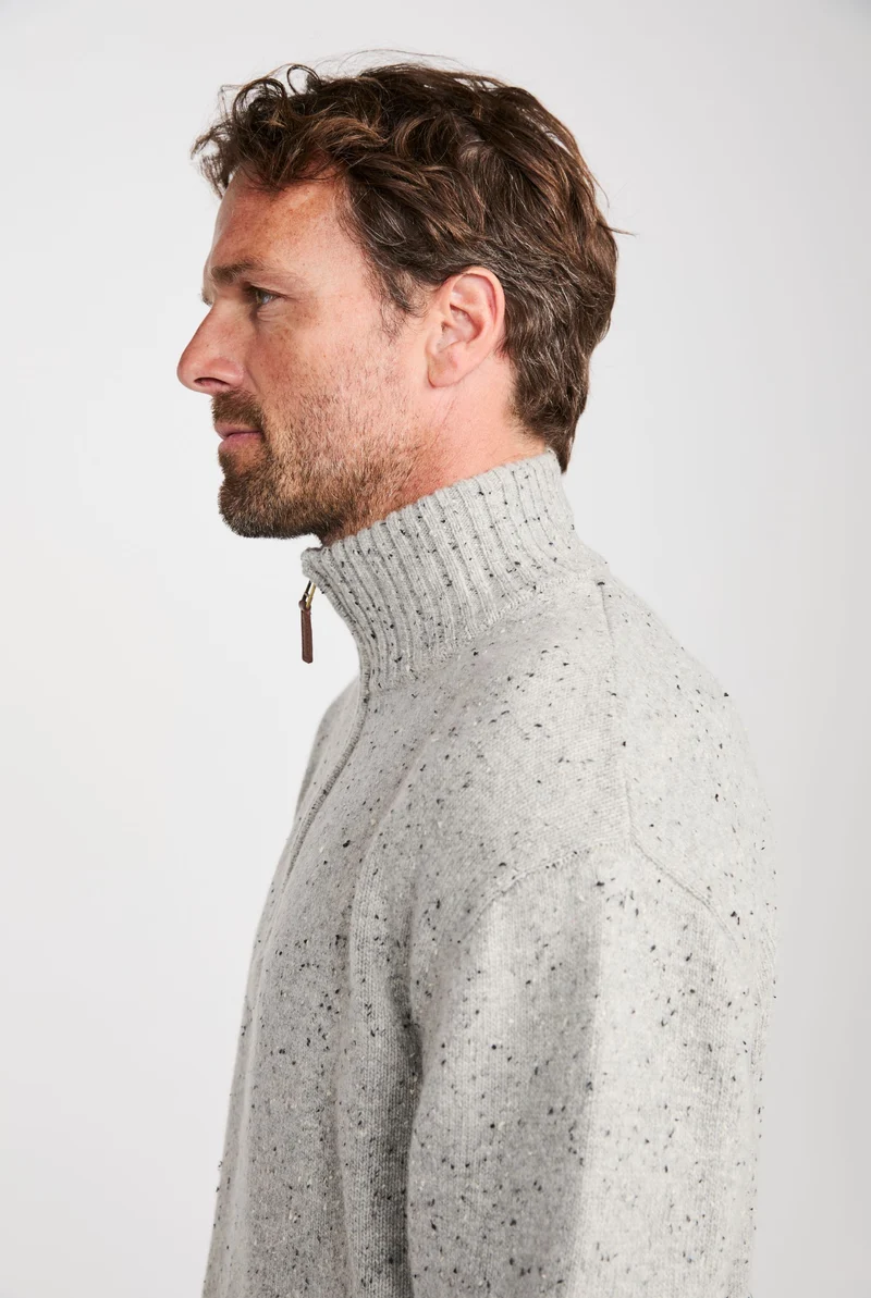 Belleek Troyer Mens Sweater - Light Grey